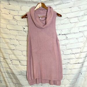 Sonoma Mauve Sleeveless Turtleneck Sweater Size Large Excellent Condition